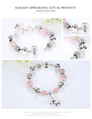 pulsera de perro rosa