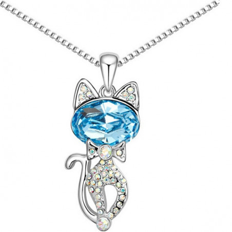 Pendentif chat à strass Autriche