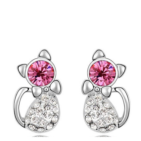 kleiner Strass-Ohrring