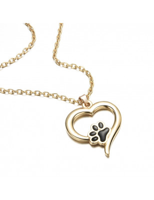 black cat paw pendant