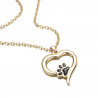 pendentif patte de chat noir