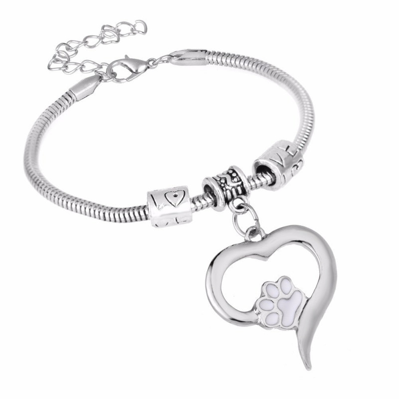 cat paw heart bracelet