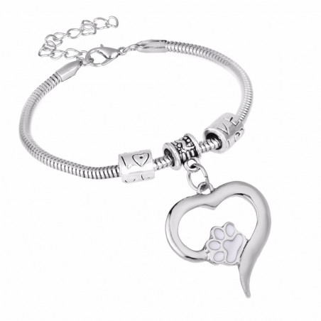 cat paw heart bracelet