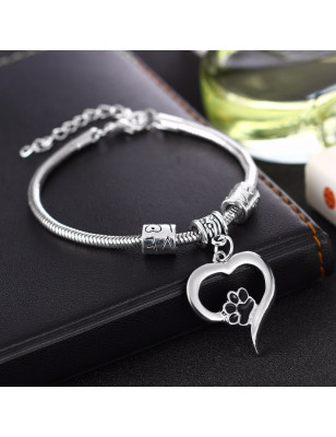 cat paw heart bracelet