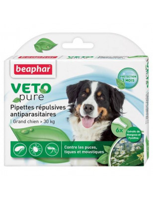 Beaphar, Pipettes répulsives anti-parasitaires  Grand Chien