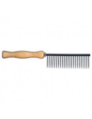 Giant comb with wooden handle, 24 cm