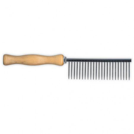 Giant comb with wooden handle, 24 cm