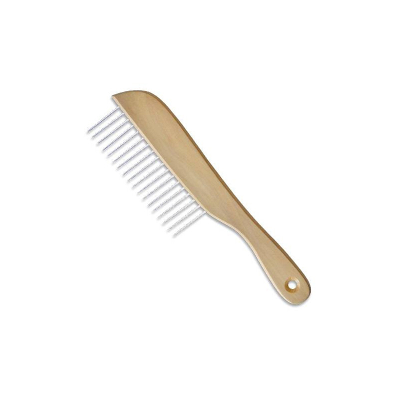 Poodle comb with wooden handle, 22.5 cm