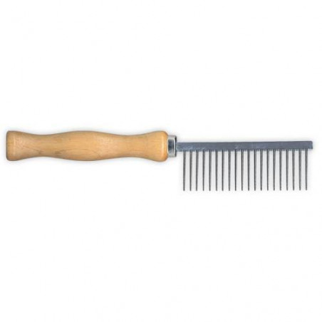 Breiter Kamm mit Holzgriff, 17 cm