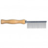Wide comb with wooden handle, 17 cm
