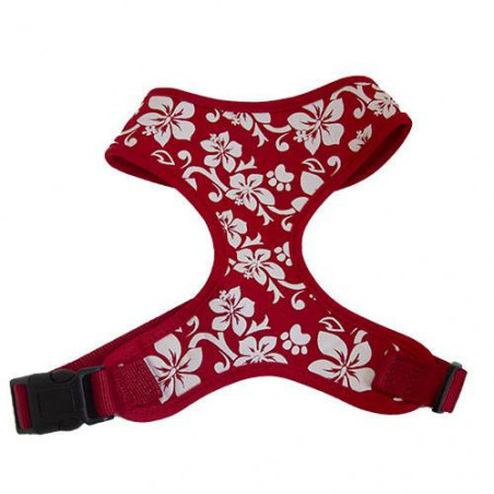 Arnés Doogy Tahiti camiseta nylon rojo
