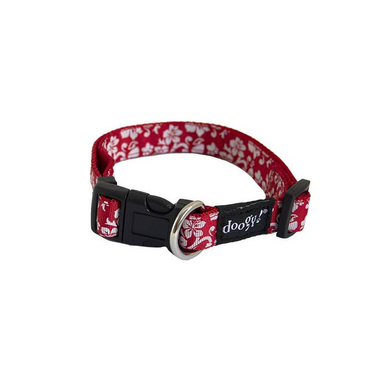 Collier rouge pour chien Tahiti Doogy