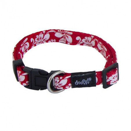 Tahiti Doogy red dog collar