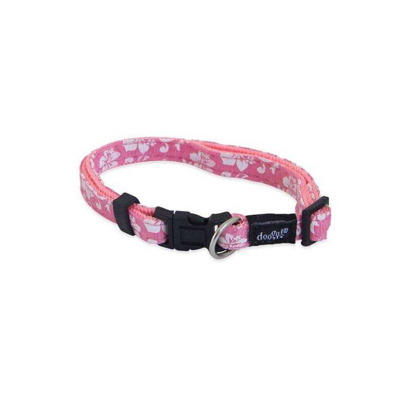 Collier rose pour chien Tahiti Doogy