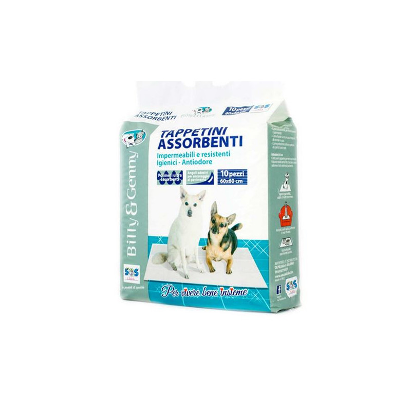Set of 10 absorbent mats 60 cm or 90 cm