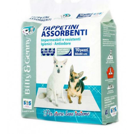 Set di 10 tappetini assorbenti da 60 cm o 90 cm