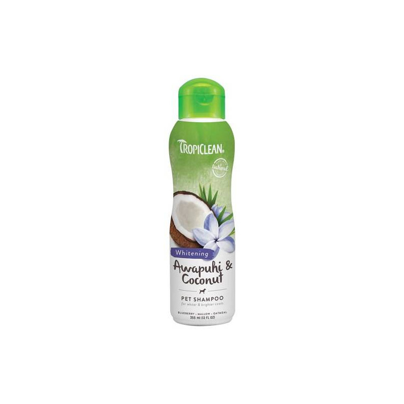 Shampooing Pelage Blanc Tropiclean Amome Sauvage et Noix de Coco Shampooing Pelage Blanc Tropiclean Amome Sauvage et Noix de Coco