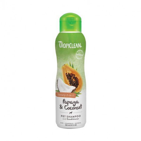 Tropiclean Papaya and Coconut 2 in 1 shampoo