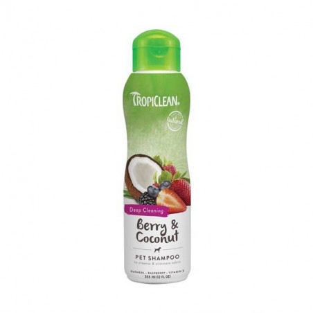 Shampooing Tropiclean Fruits Rouges et Noix de Coco
