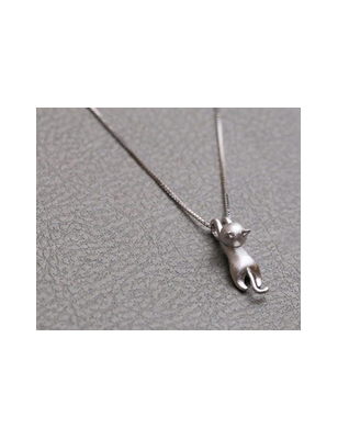 perched cat necklace