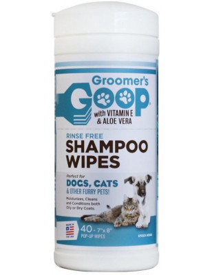 Groomers-Goop Shampooing Wipes, 40 Pcs.