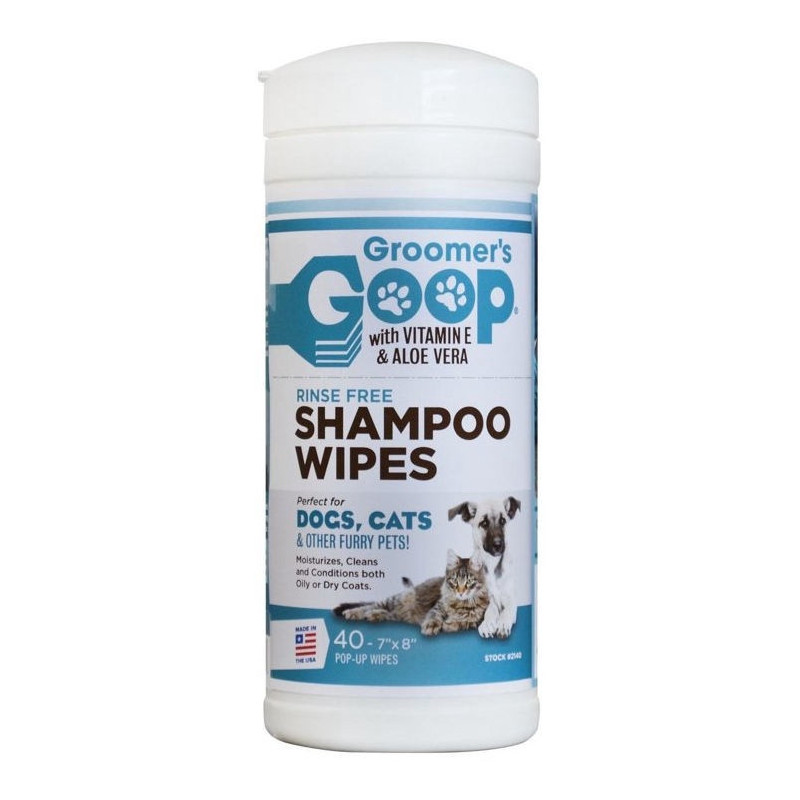 Groomers-Goop Shampoo Wipes, 40 Pcs.