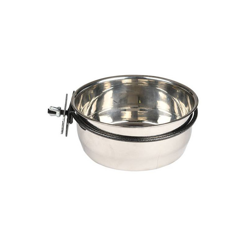 Ciotola in acciaio inox con clip a gabbia Ciotola in acciaio inox con clip a gabbia