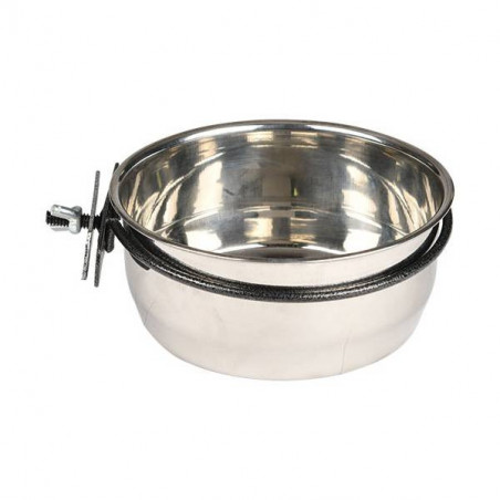 Ciotola in acciaio inox con clip a gabbia