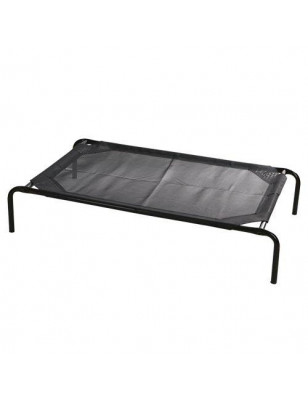 Camp bed with PVC fabric