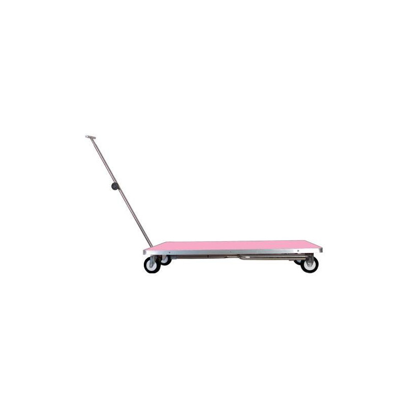Mesa Gallows Individual Plegable con Ruedas Rosa