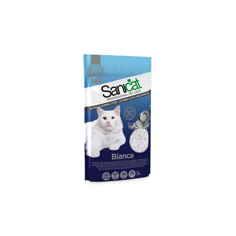 Sanicat, Bianca Natürliche Klumpstreu, 5 L Sanicat, Bianca Natürliche Klumpstreu, 5 L