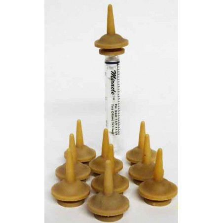 Lot de 10 tétines Miracle Nipple Original + 1 seringue 3 ml