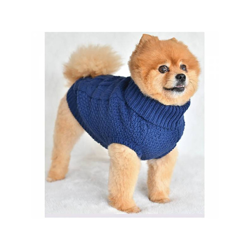 Verdrehter blauer schicker Pullover