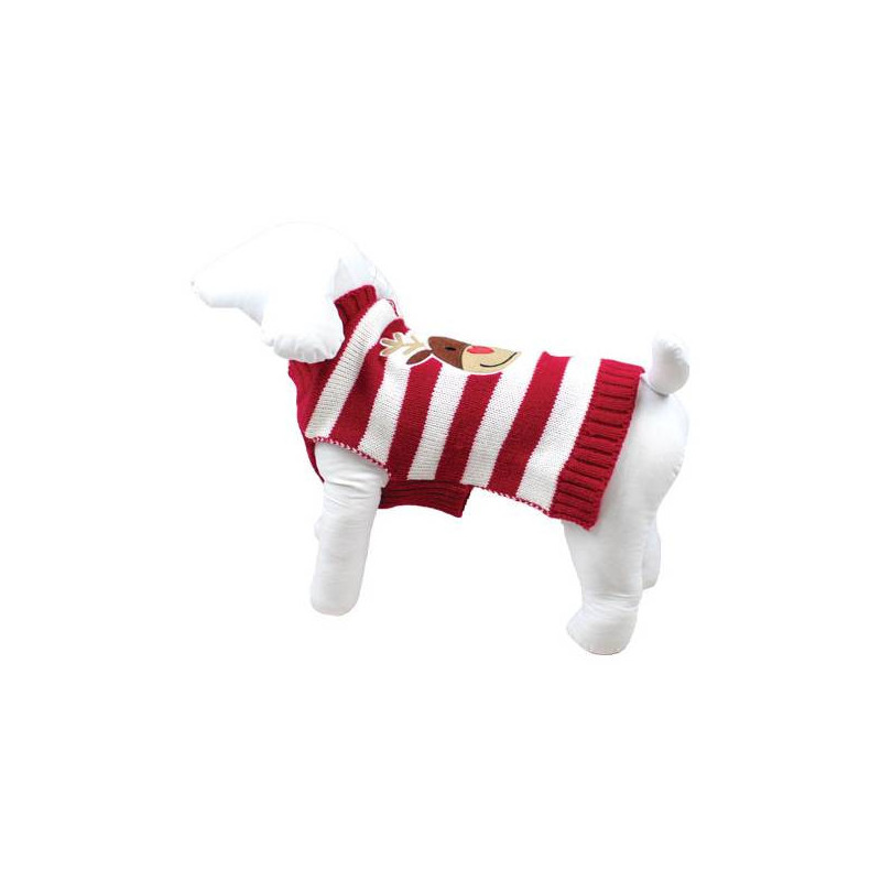 Christmas reindeer striped jumper