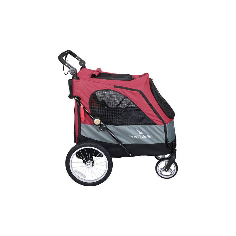 Roter Safari-Hundewagen