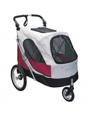Cochecito para perros Petstro Aventura XL Gris/Rojo | 45 kg