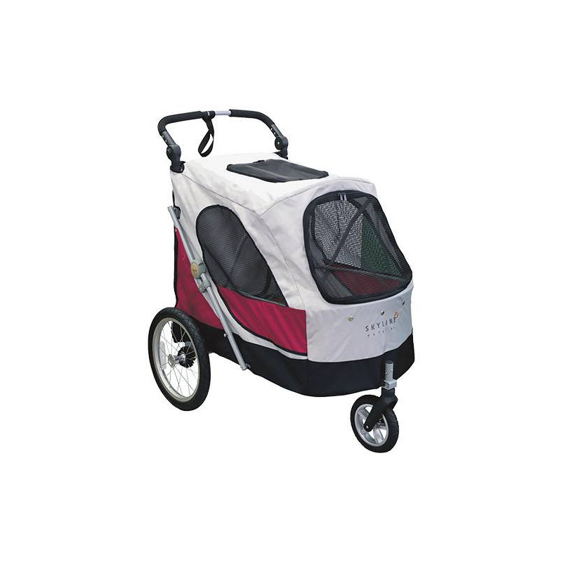 Cochecito para perros Petstro Aventura XL Gris/Rojo | 45 kg