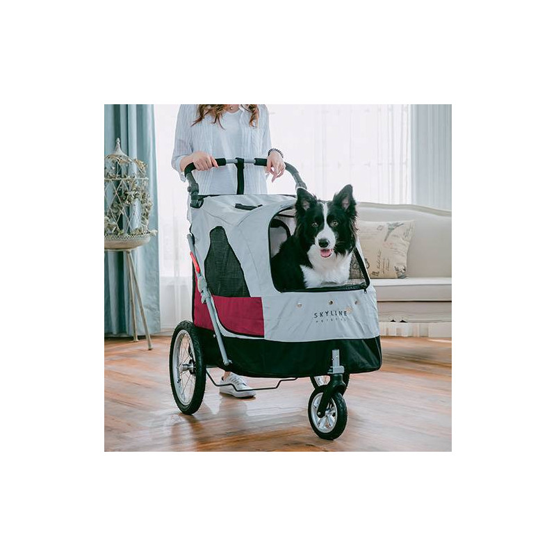 Kinderwagen Aventura XL Grau und rot