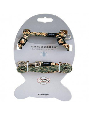 Fancy Leopard Harness and Leash for cats Doogy