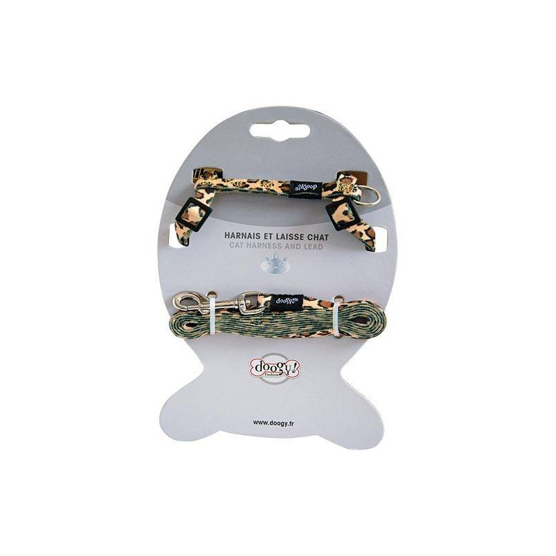 Fancy Leopard Harness and Leash for cats Doogy Fancy Leopard Harness and Leash for cats Doogy
