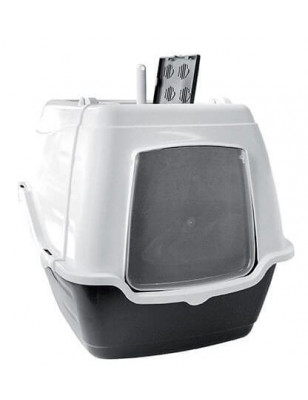 Cat litter box with lid