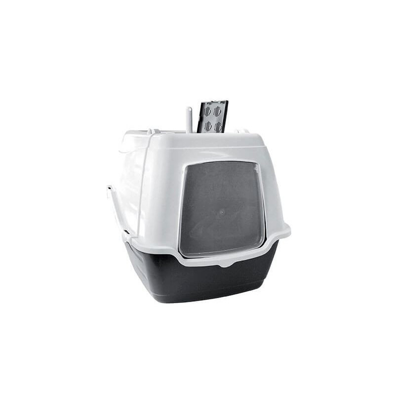 Cat litter box with lid