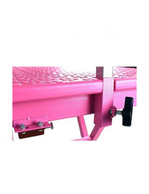Tavolo da toelettatura portatile pieghevole rosa