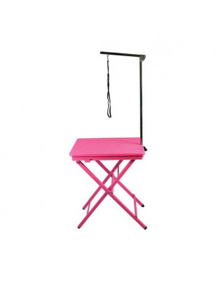 Mesa de aseo plegable portátil rosa