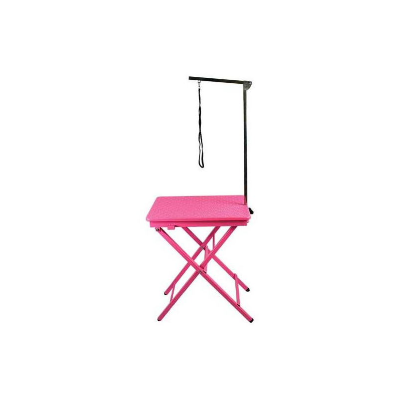 Mesa de aseo plegable portátil rosa