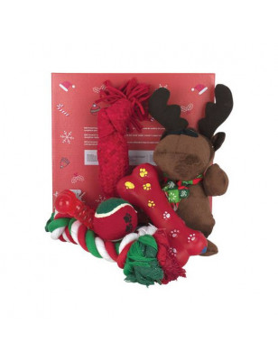 Set of 6 Christmas dog toys