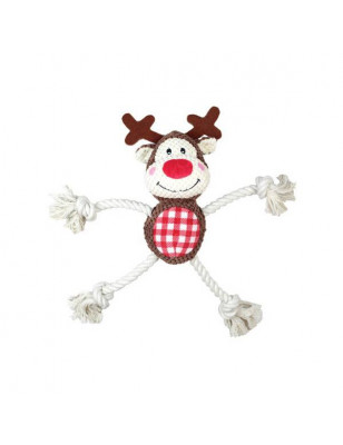 Rope reindeer soft toy 43 cm