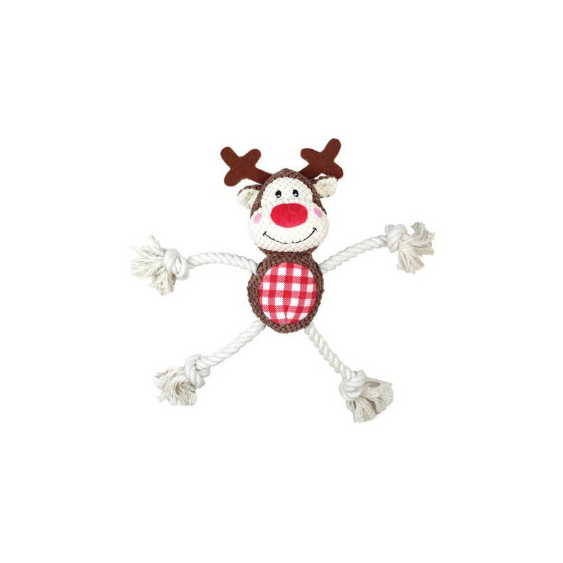 Rope reindeer soft toy 43 cm