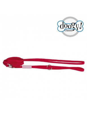Doogy, Expo red nylon leash with chrome ring