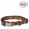 Doogy, Collier réglable Envy Flora marron